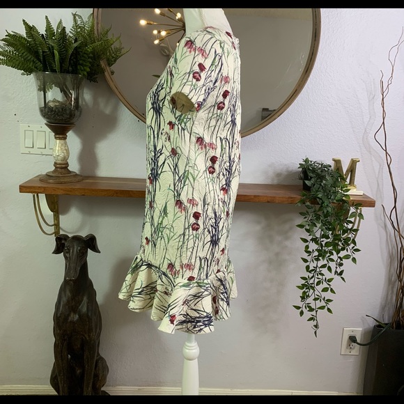 Anthropologie Sam & Lavi Floral Ruffle Hem Mini XS - Picture 4 of 9